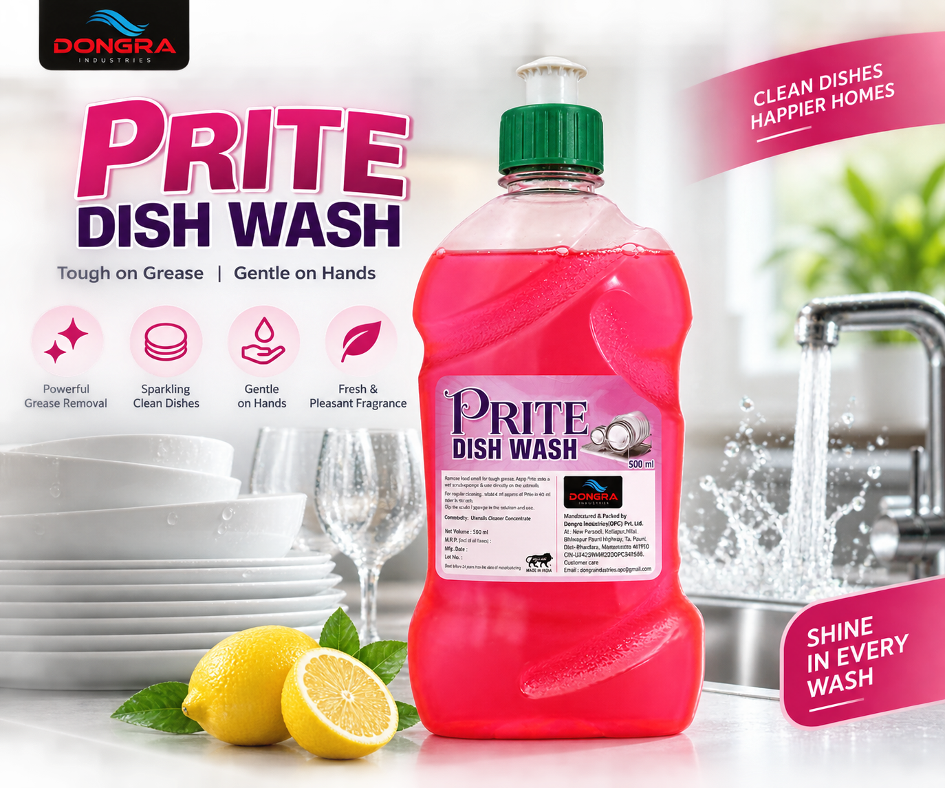 New PRITE Dish Wash Liquid