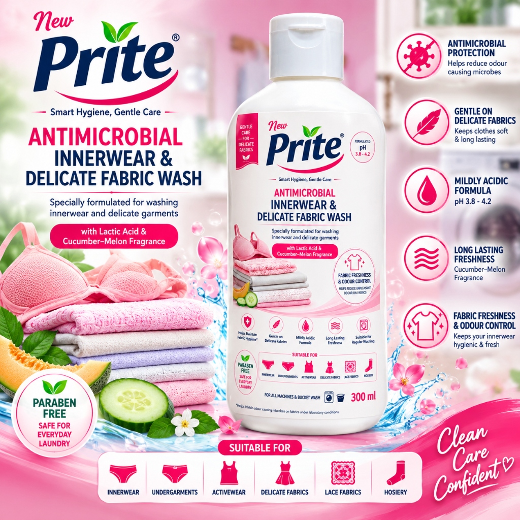 NEW PRITE Antimicrobial Intimate Fabric Wash